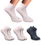 Pack of 3 Unisex Bamboo Blend Solid Low Cut Socks ( Light Peach, Black)