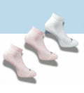 Pack of 3 Unisex Bamboo Blend Solid Low Cut Socks (Light Peach, Off White)