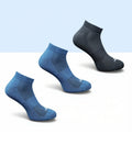 Pack of 3 Unisex Bamboo Blend Solid Low Cut Socks (Navy Blue, Black)