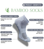 Pack of 3 Unisex Bamboo Blend Solid Low Cut Socks (Multicolor)