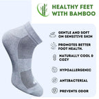 Pack of 3 Unisex Bamboo Blend Solid Low Cut Socks ( Light Peach, Black)